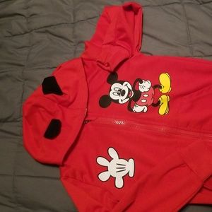 Mickey Mouse Inspired Kids Zipper Jacket Red 3-4T NWOT
